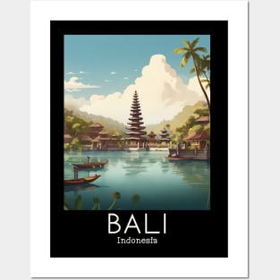 A Vintage Travel Illustration of Bali - Indonesia Posters and Art